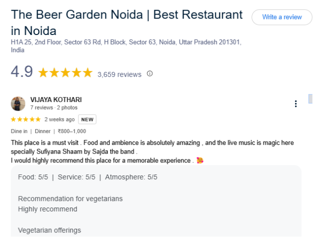 <strong>Top rated Bar Near Vaishali </strong>